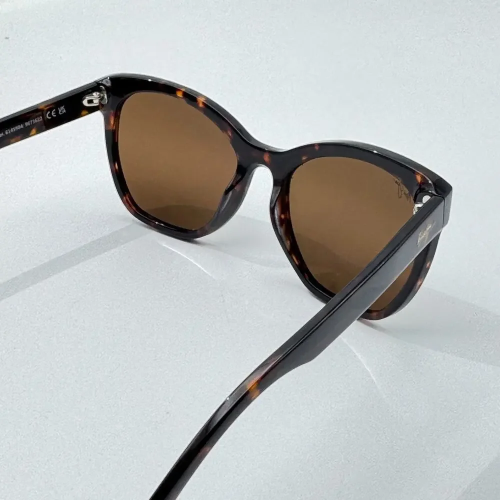 Maui Jim Sunglasses Alulu STG-BG MJ878-10 Dark Tortoise Cat Eye Bronze Polarized
